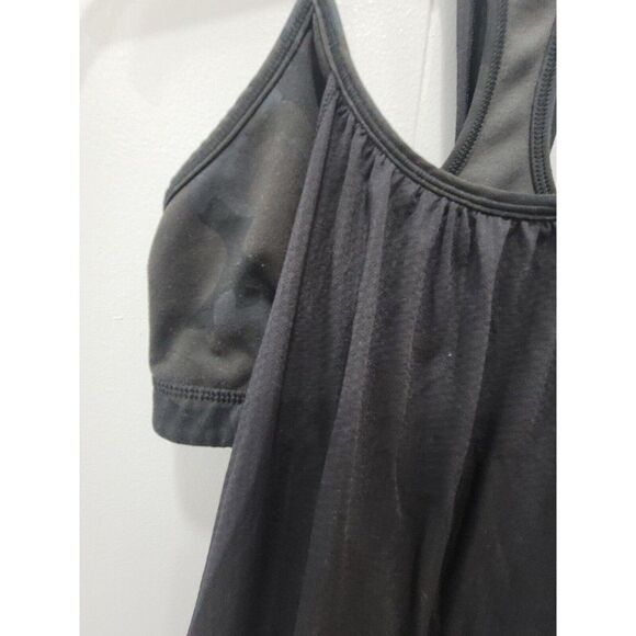 Lululemon  size 4 No Limits Built in Camo Bra  tank top Black - Picture 6 of 13